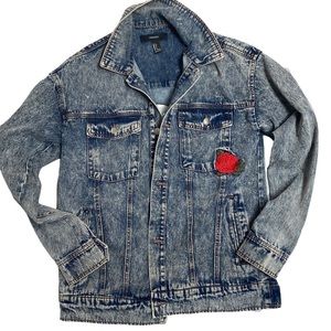 Forever 21 Patch Jean Jacket Size Small